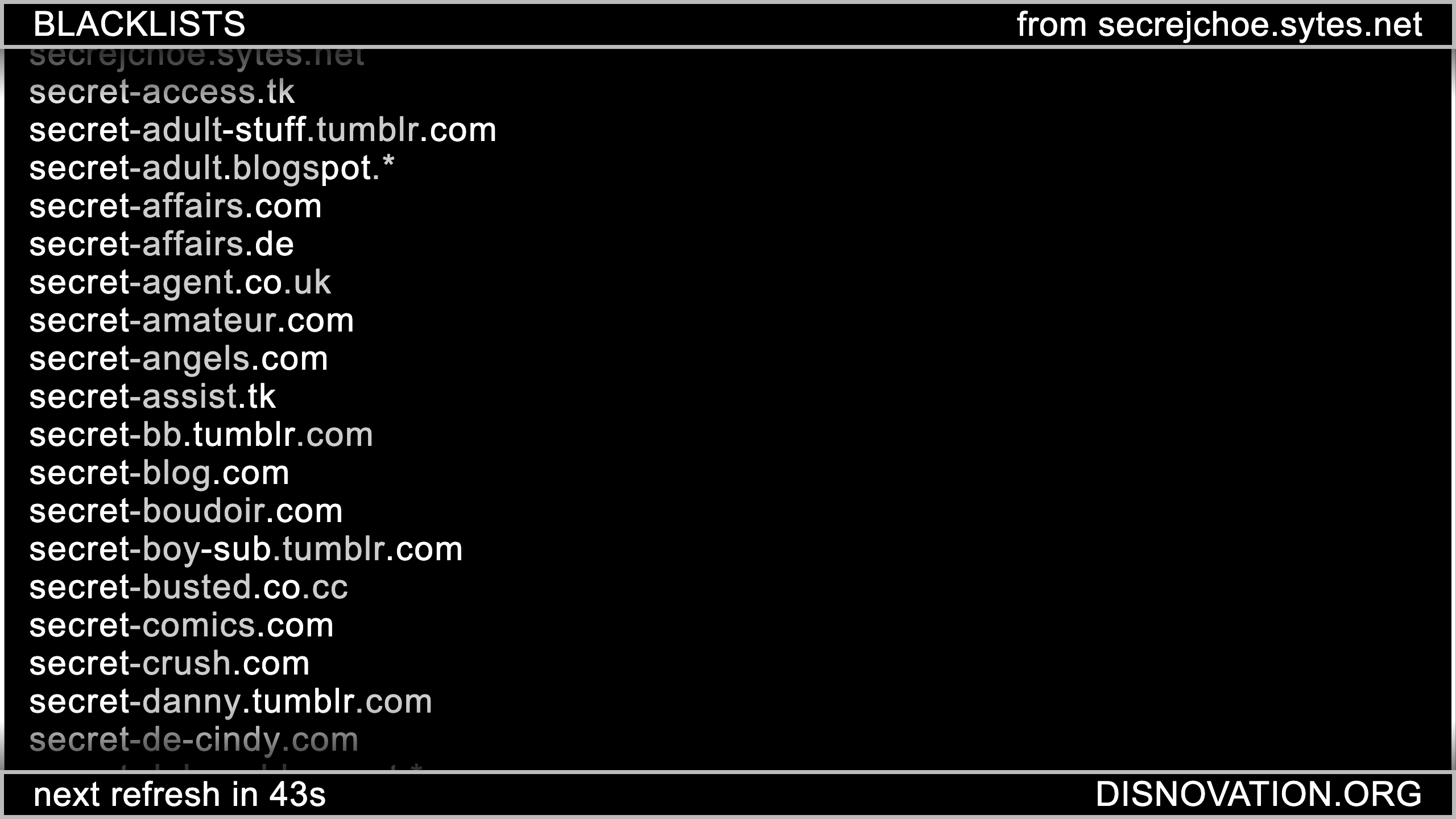 Site Blacklists