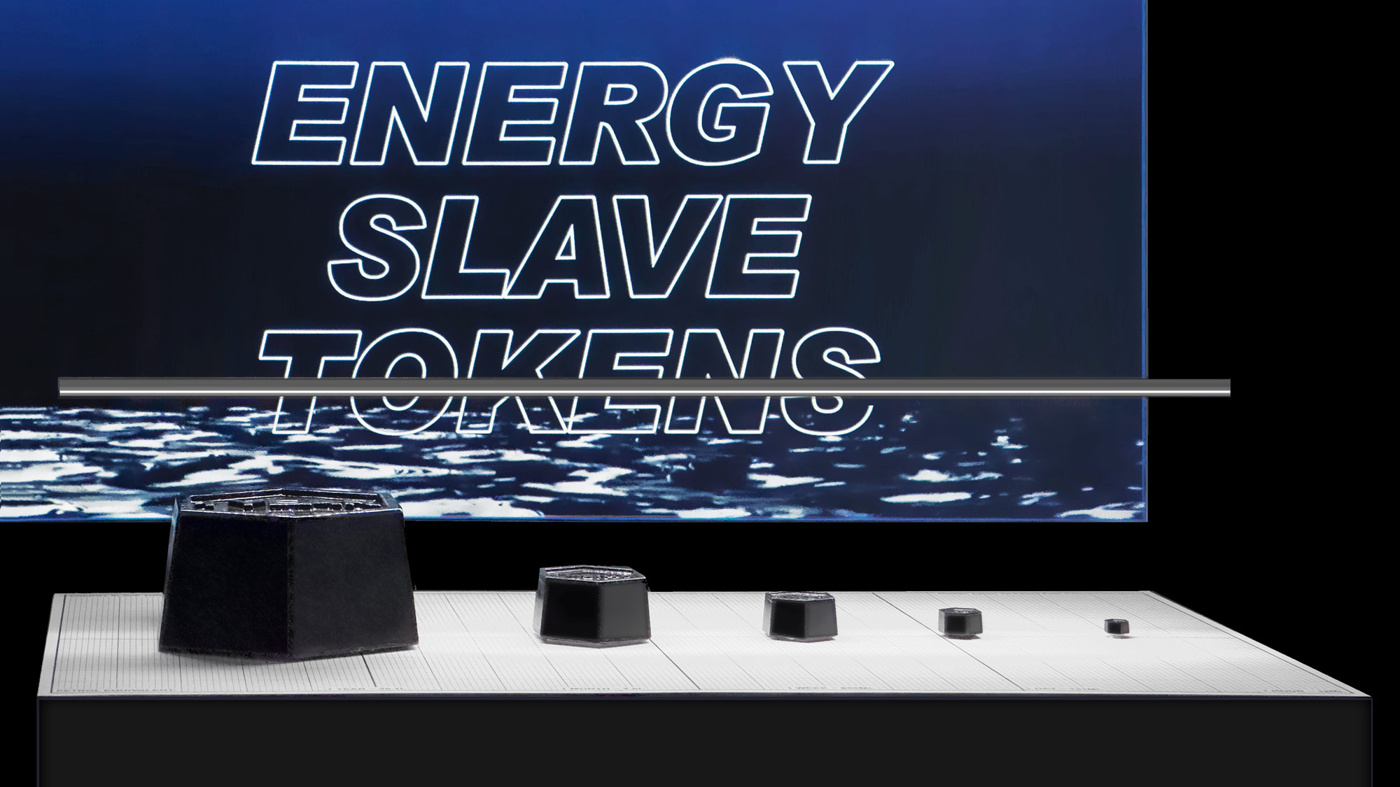 Vue d’exposition Energy Slave Tokens