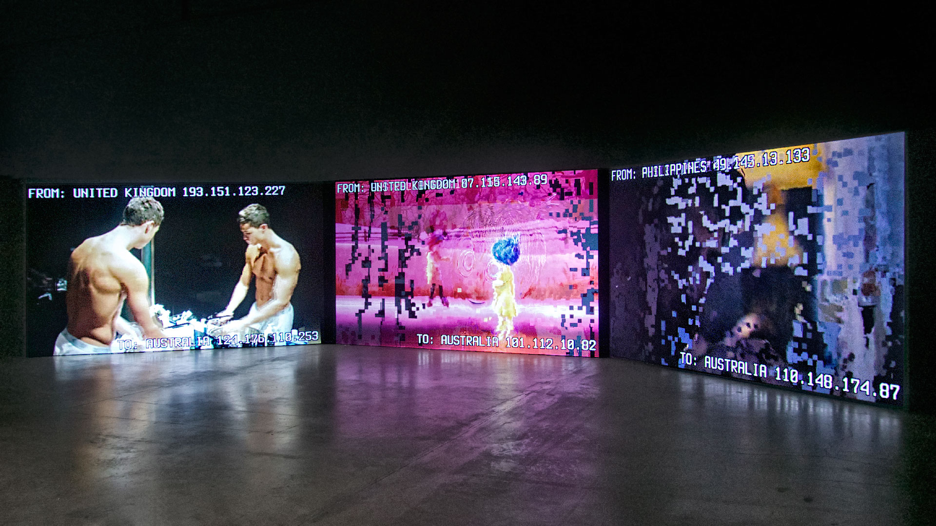 The Pirate Cinema installation by DISNOVATION.ORG