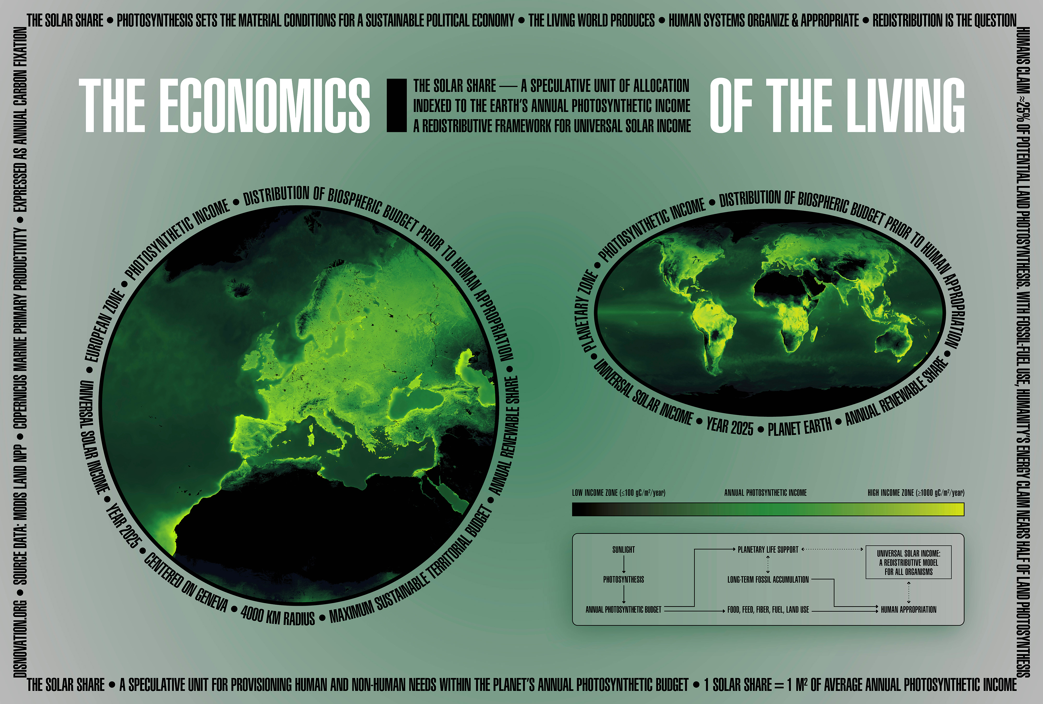 Carte du budget photosynthétique terrestre